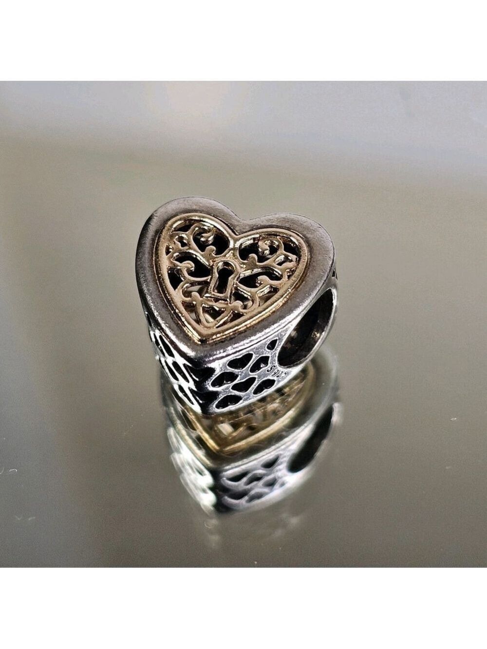 Authentic Pandora “Locked Hearts” Charm S925 Silver